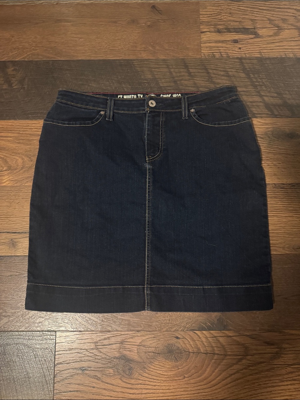 Dickies Dark Blue Denim Mini Skirt